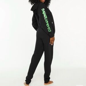 SavageXFenty Black One-Piece Jumper with Neon Green Accents Unisex WomenM MenXS